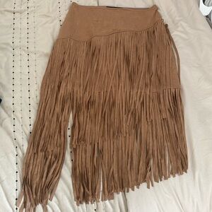 Do+be fringe western mini skirt